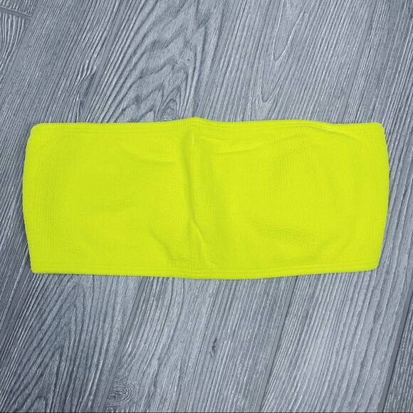 💗 3/$10 💗  NEW PQ Swim cheeky bandeau bikini neon yellow green medium - Picture 5 of 8